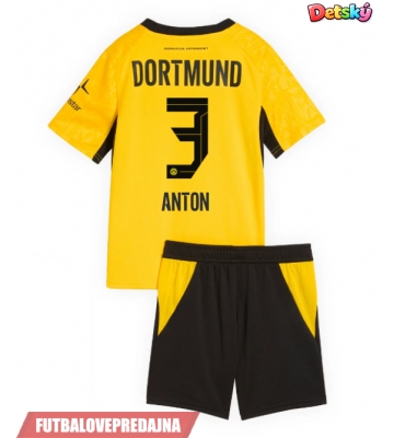 Lacne Dětský Futbalové dres Borussia Dortmund Waldemar Anton #3 2026-27 Krátky Rukáv - Domáci (+ trenírky)